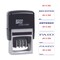 2000 PLUS Self-Inking Message and Date Date Stamp, FAXED, PAID, RECEVIED, ENTERED, 1-3/4" X 7/8" Impression, Self-Inking, Red and Blue Ink